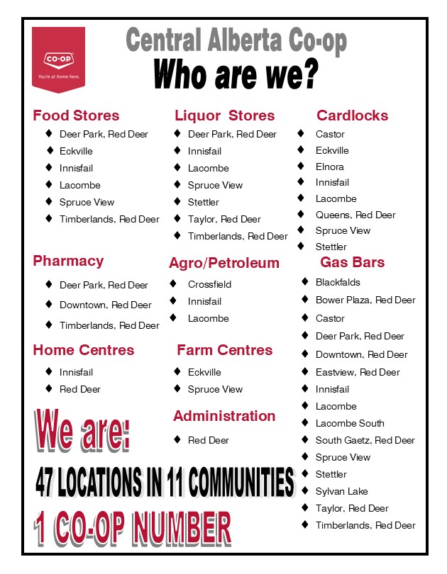 Frequently Asked Questions about Co-op | Central Alberta Co-op